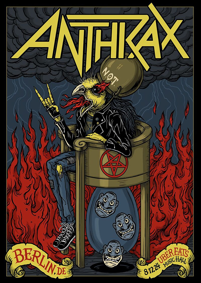 Anthrax Style Music Artwork Canvas Print & Poster Wall Art - AI PRINT LAB
